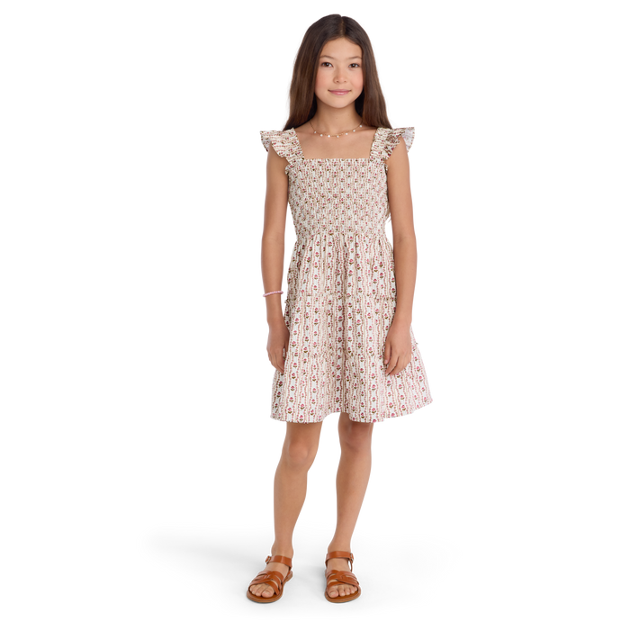 American Girl® x Hill House Home Tiny Ellie Nap Dress for Girls (Felicity™ Print) M3
