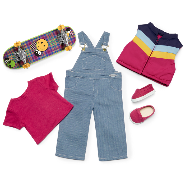 Nicki’s™ Skateboarding Outfit for 18-inch Dolls (Historical Characters) I2