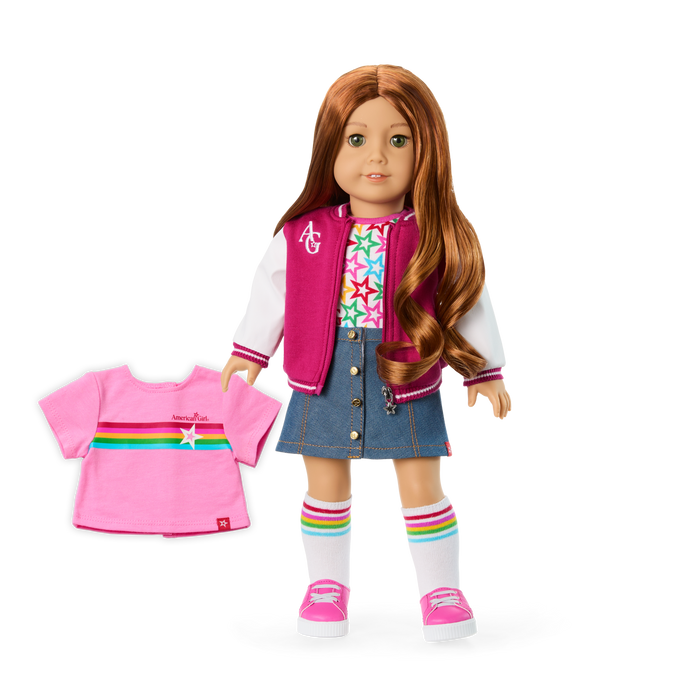 Truly Me™ 18-inch Doll #103 with wavy red hair O3