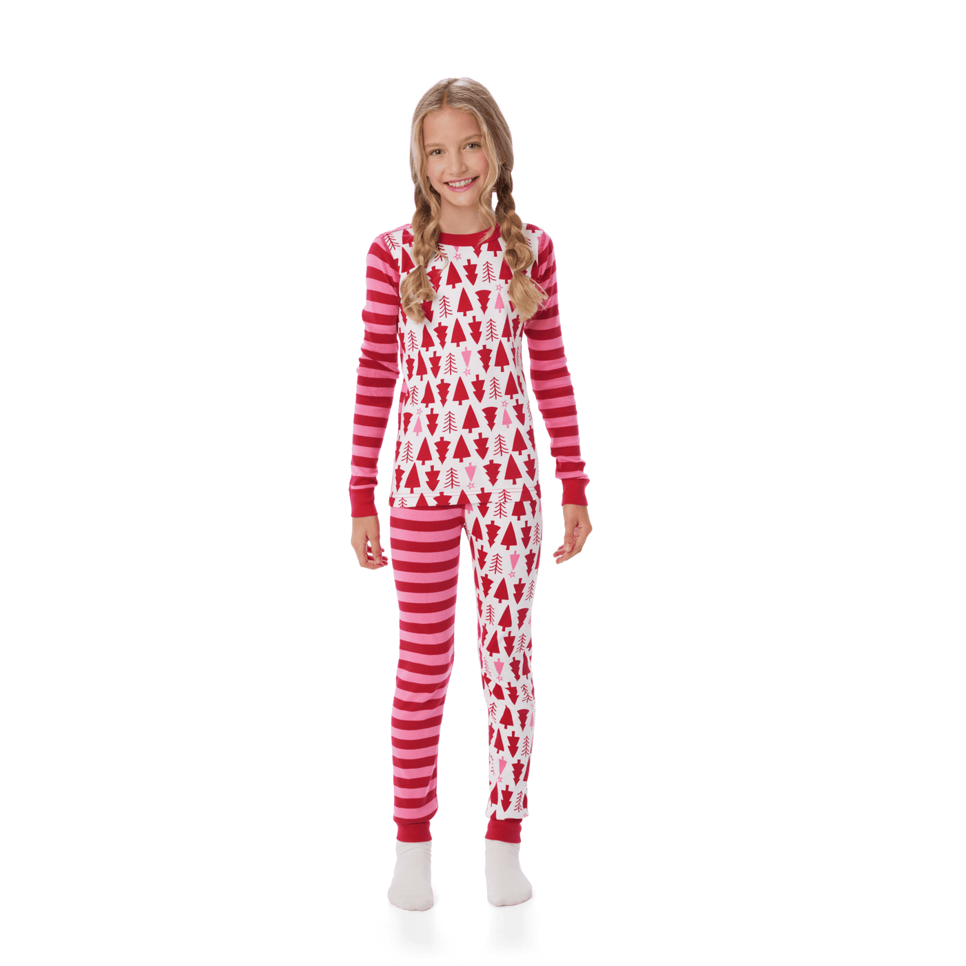 American Girl® x Hanna Andersson Holiday Treetops Pajamas for Little Girls & Girls A3