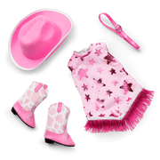 Glam Pink Cowgirl Outfit for 18-inch Dolls K1