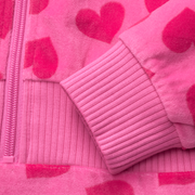 Pink Hearts Hoodie Dress for Girls V5