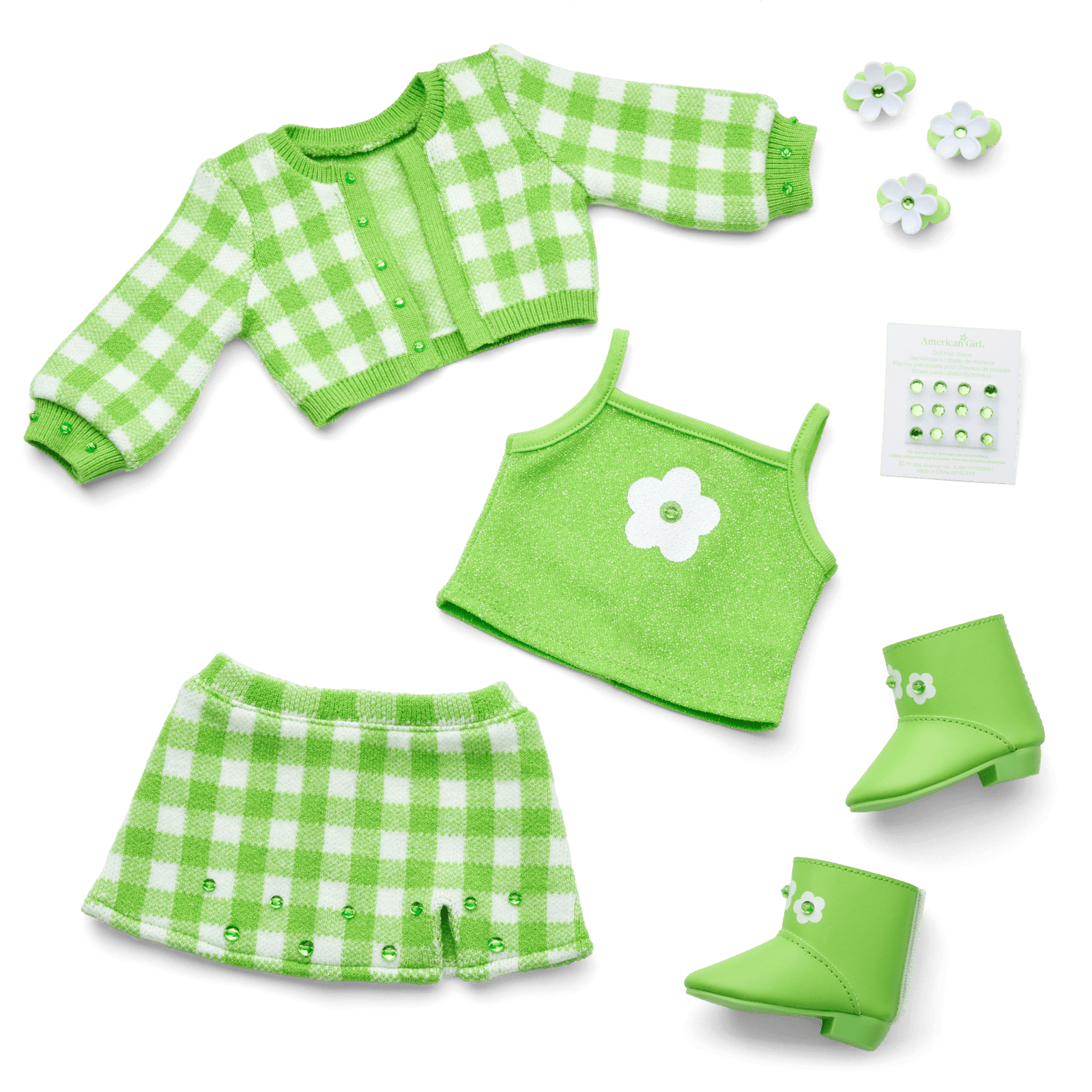 August Peridot Glow Outfit for 18-inch Dolls K2