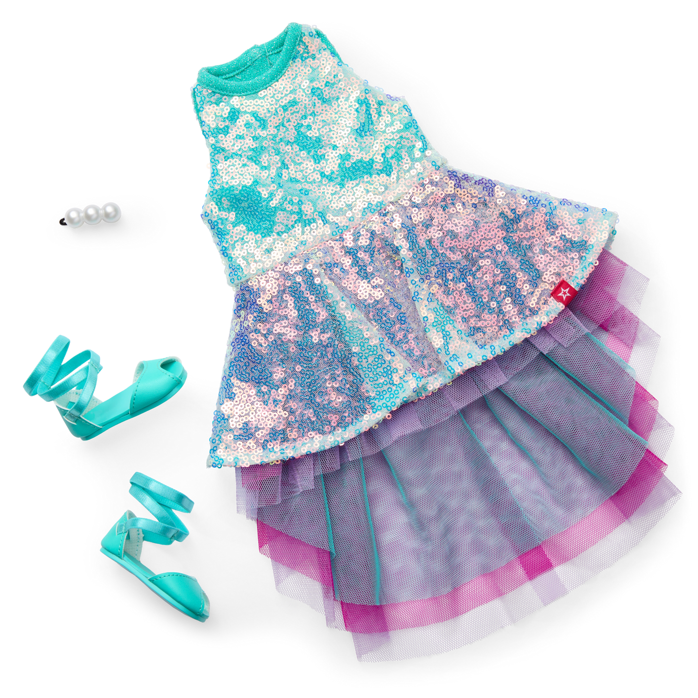 Glam Shimmering Ocean Outfit for 18-inch Dolls S1