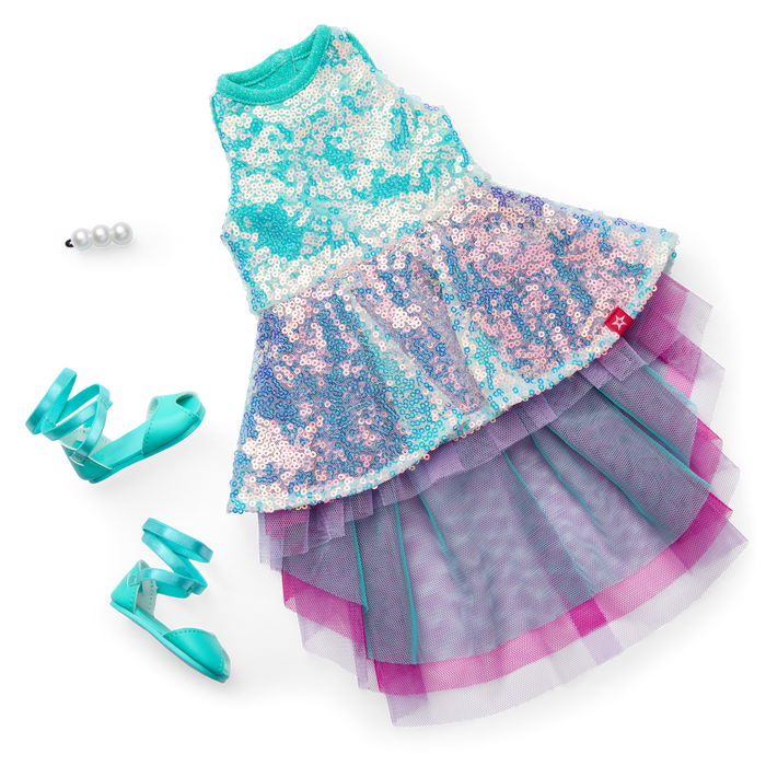 Glam Shimmering Ocean Outfit for 18-inch Dolls S1