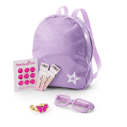 Colorful Teddy Bear Backpack & Accessory Set for 18-inch Dolls Y0