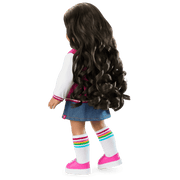 Truly Me™ 18-inch Doll #108 with curly black-brown hair F8