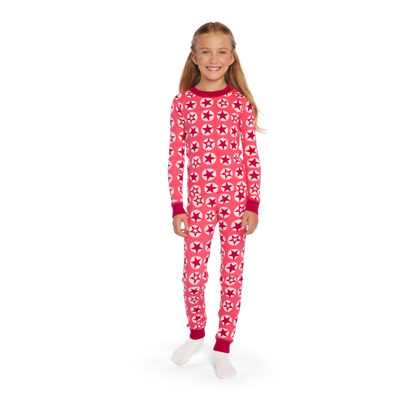 American Girl® x Hanna Andersson Berry Bright Stars Pajamas for Little Girls & Girls H4