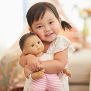 Bitty Baby® Doll #4 with black hair in Pretty Pink D1