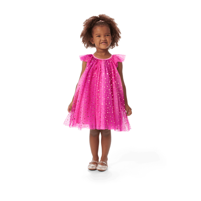 Pink Party-Ready Dress for Little Girls (Bitty Baby®) X5