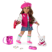 Truly Me™ 18-inch Doll #117 with wavy dark-brown hair P0