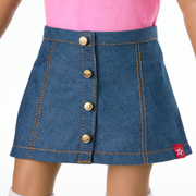 Truly Me™ 18-inch Doll #132 with curly dark-brown hair S5