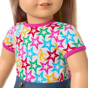 Truly Me™ 18-inch Doll #100 with straight layered blonde hair F4