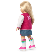 Truly Me™ 18-inch Doll #100 with straight layered blonde hair F4