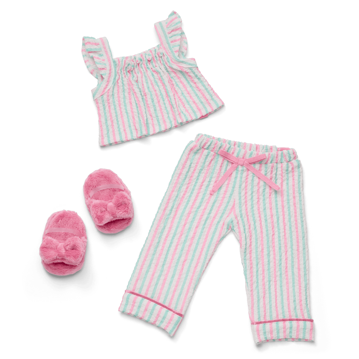 Raquel's™ Coastal Stripes Pajamas for 18-inch Dolls (Girl of the Year™ 2026) G1