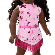 Glam Pink Cowgirl Outfit for 18-inch Dolls K1