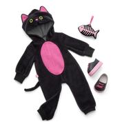Claws & Cuddles Cat Costume & Trick-or-Treat Set Bundle for 18-inch Dolls U1