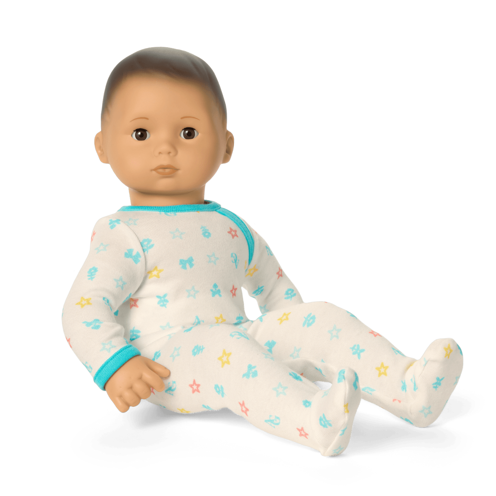 Bitty Baby® Doll #4 with black hair in Pastel Blue O7