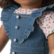 Western Flowers Denim Jumpsuit for 18-inch Dolls T4