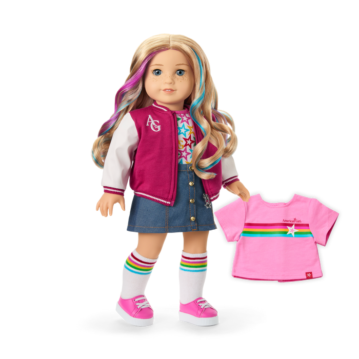 Truly Me™ 18-inch Doll #110 with wavy blonde hair V3