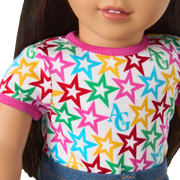 Truly Me™ 18-inch Doll #124 with straight black-brown hair Z3