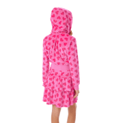 Pink Hearts Hoodie Dress for Girls V5