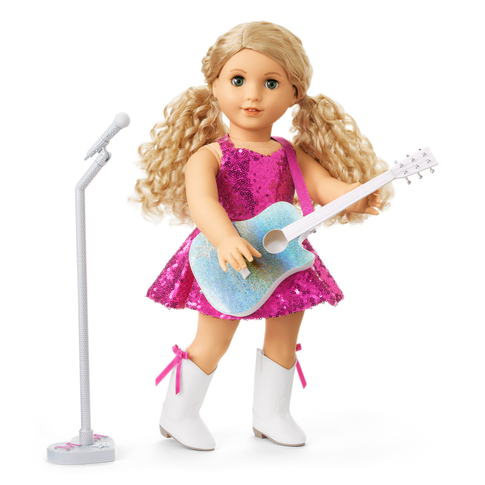 American Girl® x Megan Moroney Stage Outfit, Guitar & Mic Stand for 18-inch Dolls R2