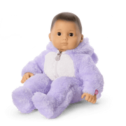 Lovable Lavender Bear One-Piece Outfit for Bitty Baby® Dolls I8