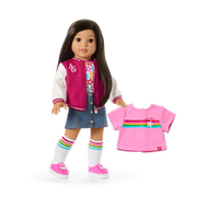Truly Me™ 18-inch Doll #124 with straight black-brown hair Z3