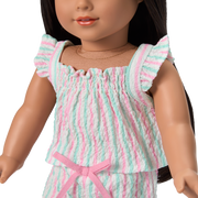 Raquel's™ Coastal Stripes Pajamas for 18-inch Dolls (Girl of the Year™ 2026) A2