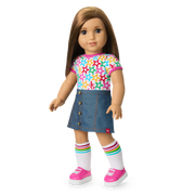 Truly Me™ 18-inch Doll #107 with straight brown hair T5