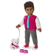 Truly Me™ 18-inch Doll #113 with curly dark-brown hair V9