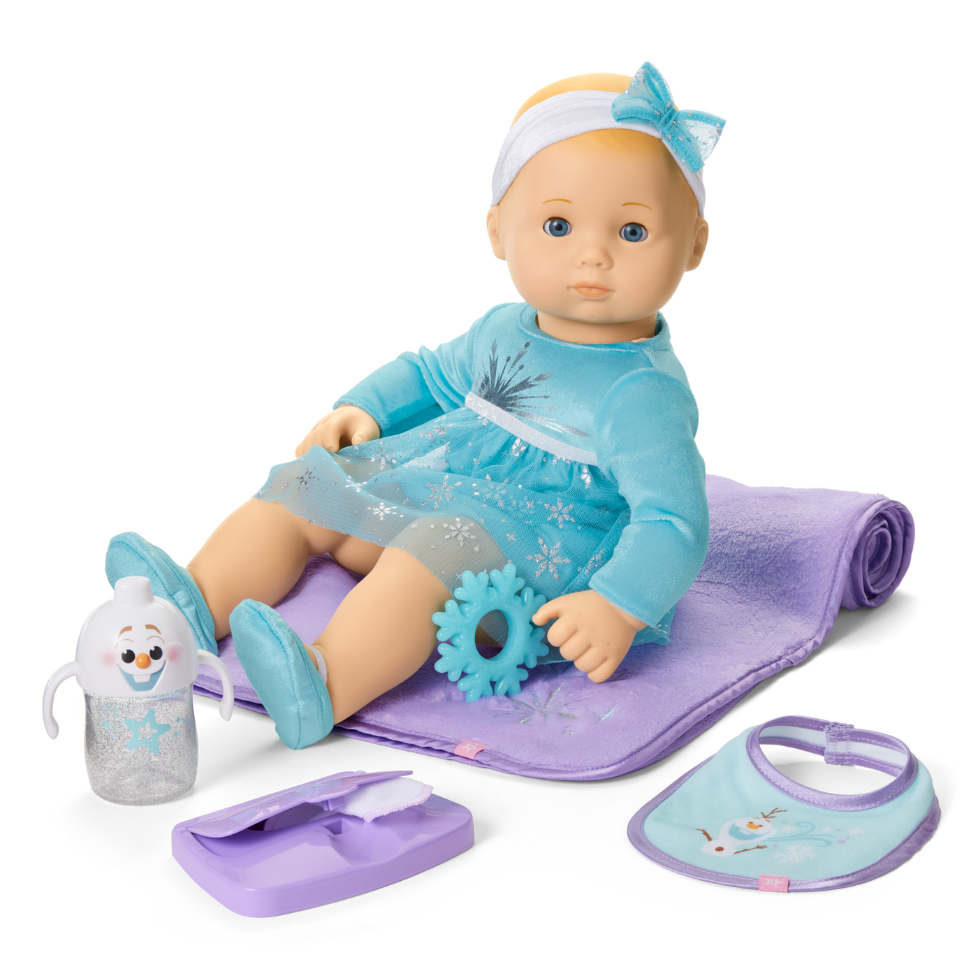 Disney Frozen Elsa Cuddle & Care Set with Bitty Baby® Doll by American Girl® Q2