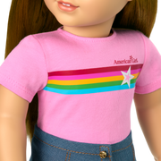 Truly Me™ 18-inch Doll #107 with straight brown hair T5