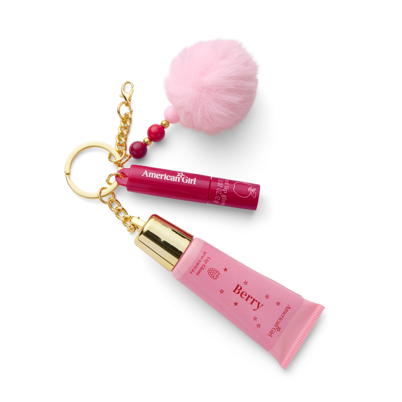 American Girl™ Lip Gloss Keychain Set for Girls Q6