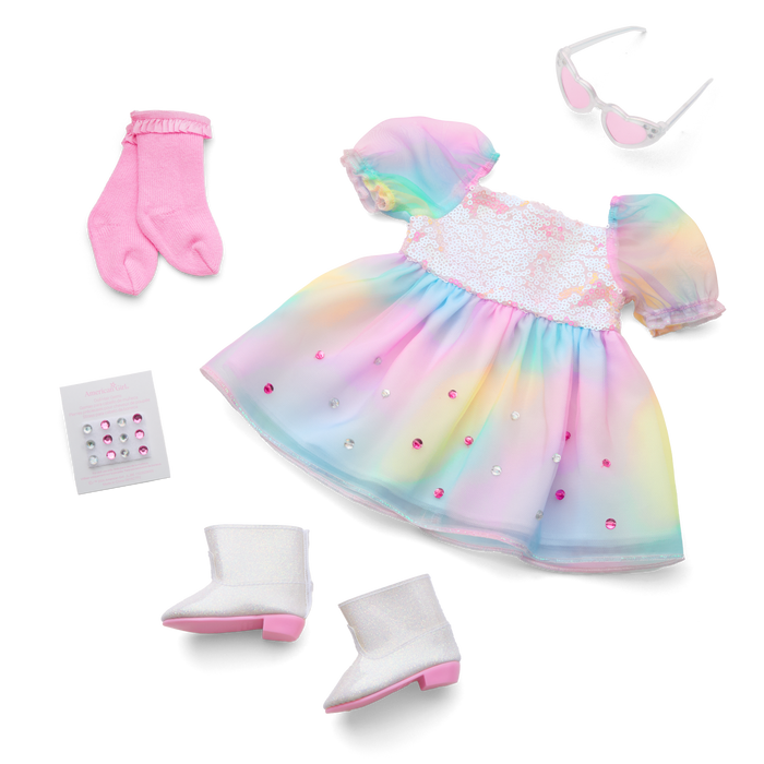 October Opal Obsession Outfit for 18-inch Dolls Z6