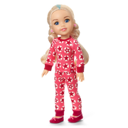 American Girl® x Hanna Andersson Berry Bright Stars Pajamas for 14.5-inch Dolls O0
