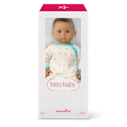 Bitty Baby® Doll #5 with dark-brown hair in Pastel Blue A8