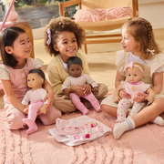 Bitty Baby® Doll #1 with black hair in Pretty Pink Q0
