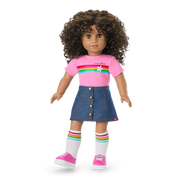 Truly Me™ 18-inch Doll #132 with curly dark-brown hair S5