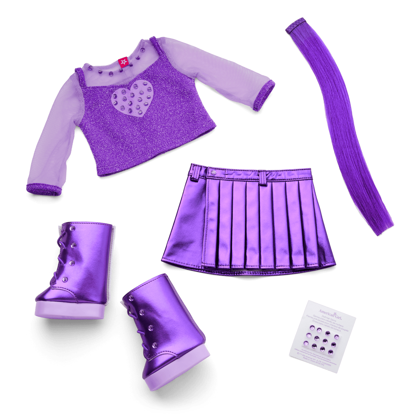 February Amethyst Bliss Outfit for 18-inch Dolls Q6