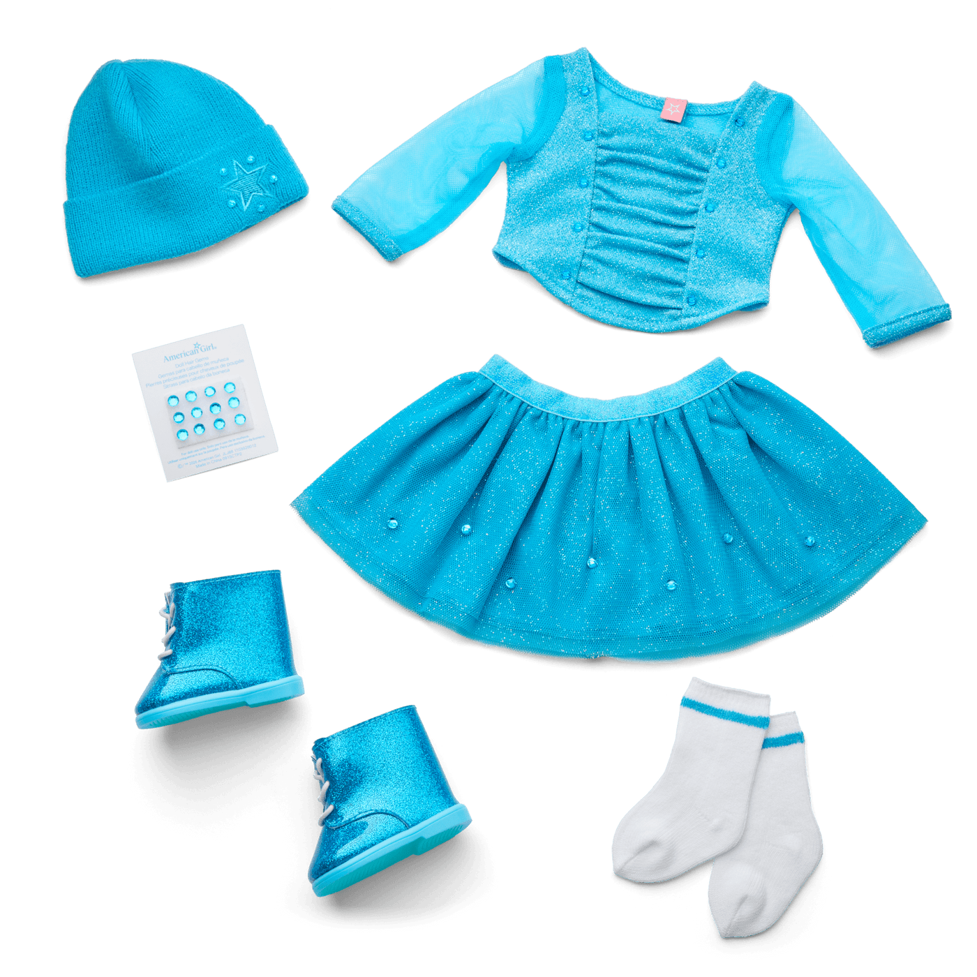 December Blue Brilliance Topaz Outfit for 18-inch Dolls N8