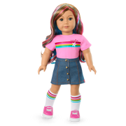 Truly Me™ 18-inch Doll #101 with wavy caramel hair S8