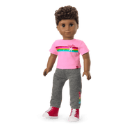 Truly Me™ 18-inch Doll #113 with curly dark-brown hair V9