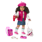 Truly Me™ 18-inch Doll #132 with curly dark-brown hair S5