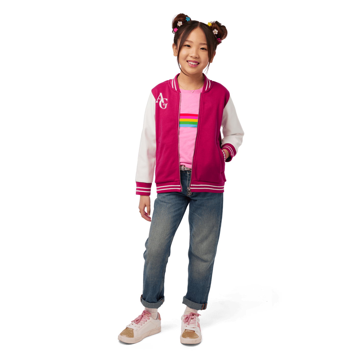 AG™ Star Squad Varsity Jacket for Girls N2