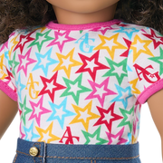 Truly Me™ 18-inch Doll #132 with curly dark-brown hair S5