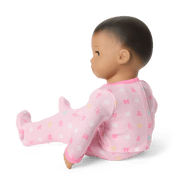 Bitty Baby® Doll #5 with dark-brown hair in Pastel Pink X9