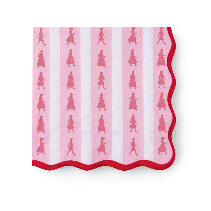American Girl™ x Bonjour Fête Pink Stripe Large Napkins (Set of 20) R6