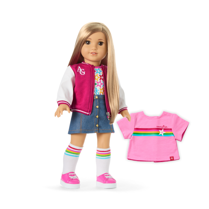 Truly Me™ 18-inch Doll #131 with straight blonde hair K5